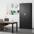 thumbnail image 4 of WORKPRO Metal Garage Storage Cabinet with Locking Doors and Adjustable Shelves,71 inches Tall Storage Cabinet for Tools, Office, Home, Shops (Black), Solid Packed, 4 of 8