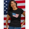 thumbnail image 2 of American Flag Art Shaped T-Shirt Women -Image by Shutterstock, Female XX-Large, 2 of 4