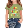 thumbnail image 1 of hengsof T-Shirt à Manches Courtes à Col Rond pour Fille, Motif Mode Imprimé, Chandail Décontracté, Haut Doux d'Été pour Tous les Jours, Âges 2-14, 1 of 5