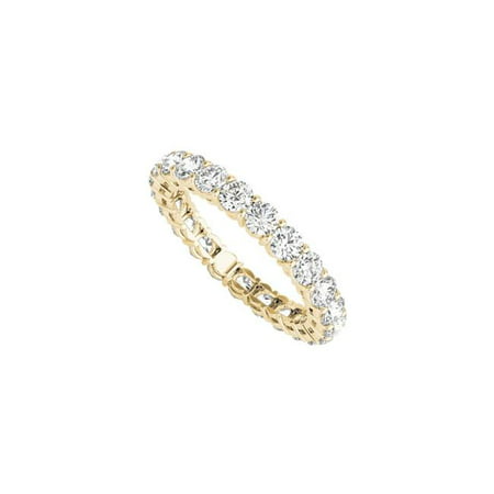 2CT 14K Yellow Gold Best Diamond Eternity Ring for Women, Size
