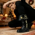 thumbnail image 5 of Christmas Santa Claus Boots for Men Wide Santa Combat Boots Xmas Accessory, 5 of 6