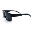 thumbnail image 4 of SA106 Wraparound Sport Sunglasses for Men UV400 Lightweight Rectangular Shiny Black Frame - Black Lens, 4 of 6