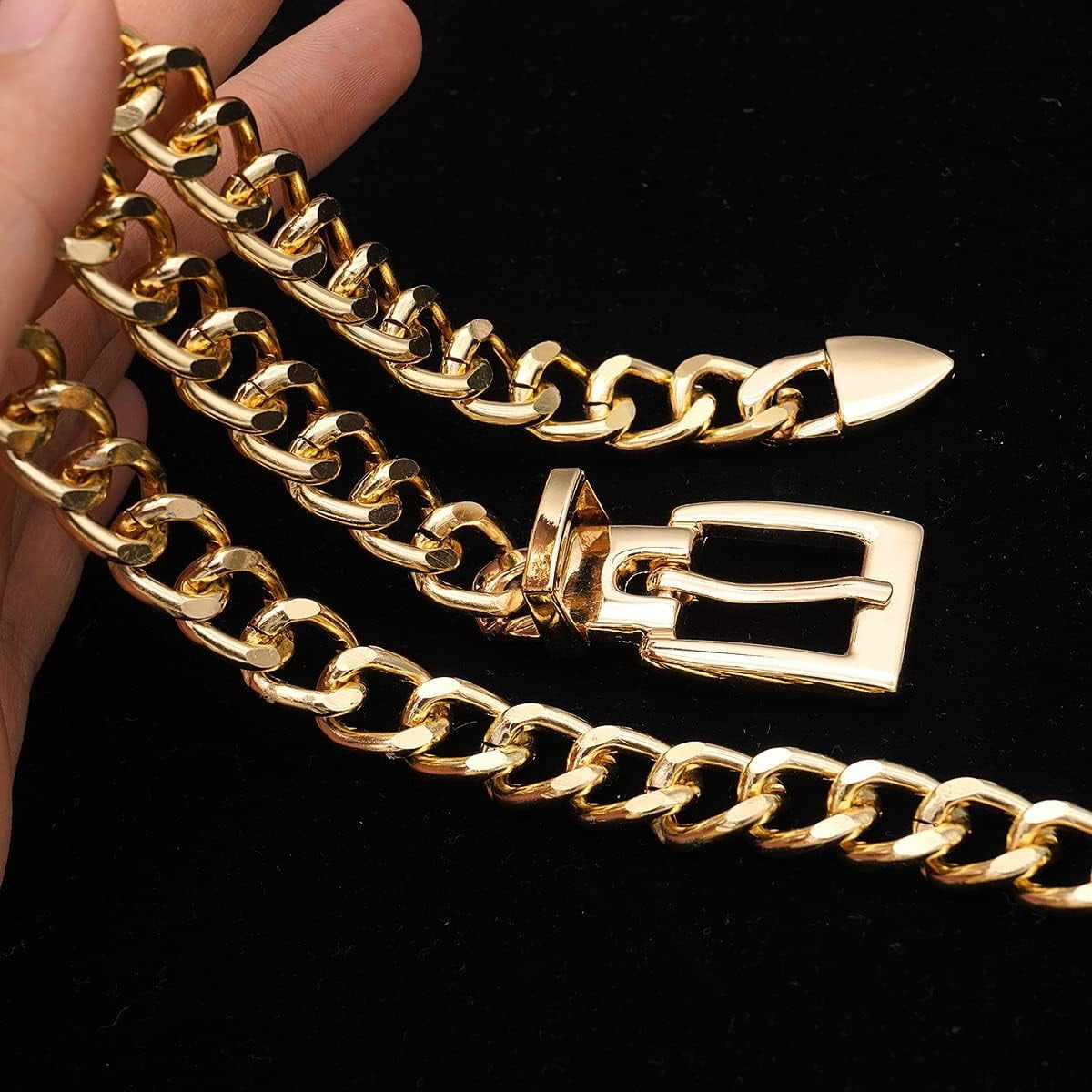 1623 Multi-layer Waist Chain Belt Stylish Leather For Women Chain Belts Leather Waist Belt for Women Layered Metal Chain  main image 4
