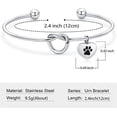 thumbnail image 2 of Love Knot Infinity Urn Bracelet for Ashes for Women Men Heart Paw Print Urn Memorial Cuff Bracelet, 2 of 7