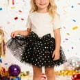 thumbnail image 2 of ZHOUCHANKIDS Girls Layered Tutu Skirt Sparkling Sequin Tulle Dance Skirts Black 3-4 Years, 2 of 4