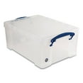 thumbnail image 1 of Really Useful Box 9C-PK4CB Bac de Rangement à Couvercle Encliquetable 2,37 gal, Transparent et Bleu, 1 of 1