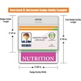 thumbnail image 2 of 5 Pack - Oversized Nutrition Badge Buddy Horizontal - XL Badge Buddies for Nutritionists - 3 3/8 X 4 1/8 Role Identification Badge Backer Card - USA Printed by Specialist ID (Hot Pink), 2 of 8