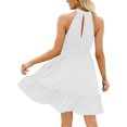 thumbnail image 4 of Coduop Women Summer Casual Short Dress Sleeveless Flowy A-Line High Waist Dress, 4 of 5