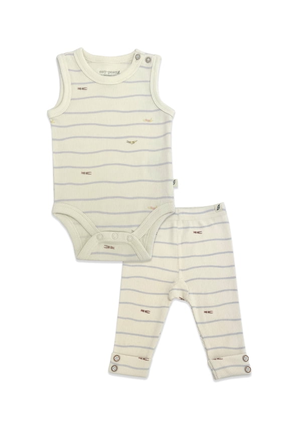 Baby Organic Cotton Bodysuit and Legging Set, 2-Piece, Sizes 0-24 Months