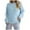 Sky Blue, variant on UJNDER Women's Oversized Sweater Crewneck Long Sleeve Fuzzy Knit Warm Pullover Sweater Top Oversized Sweaters for Women Yellow S