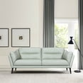 thumbnail image 3 of Modern Leather Sofa - 3 Seater Couch with Metal Legs - Stylish Living Room Seating, 3 of 8
