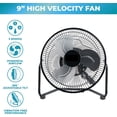 thumbnail image 2 of EZ-CHILL Ventilador de piso con cuna de 9", 3 velocidades, eléctrico, inclinación ajustable de 180 grados, todo metal, asa de transporte, patas de goma, ventilador de mesa, flujo de aire de 12.57 pies, 2 of 5