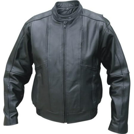 Men'S 56 Size touring bomber Cowhide vented front back & sleeves Elastic waist Biker