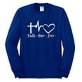 thumbnail image 2 of Wild Bobby, Faith.Hope.Love Heart Beat, Inspirational/Christian, Men Long Sleeve Shirt, Royal, XX-Large, 2 of 4