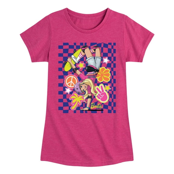 Barbie - Skater Barbie - Girls Fitted Short Sleeve Graphic T-Shirt