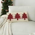 thumbnail image 4 of Nourison Holiday Tree Loops 12" X 24" Ivory Red Throw Pillow, 4 of 6