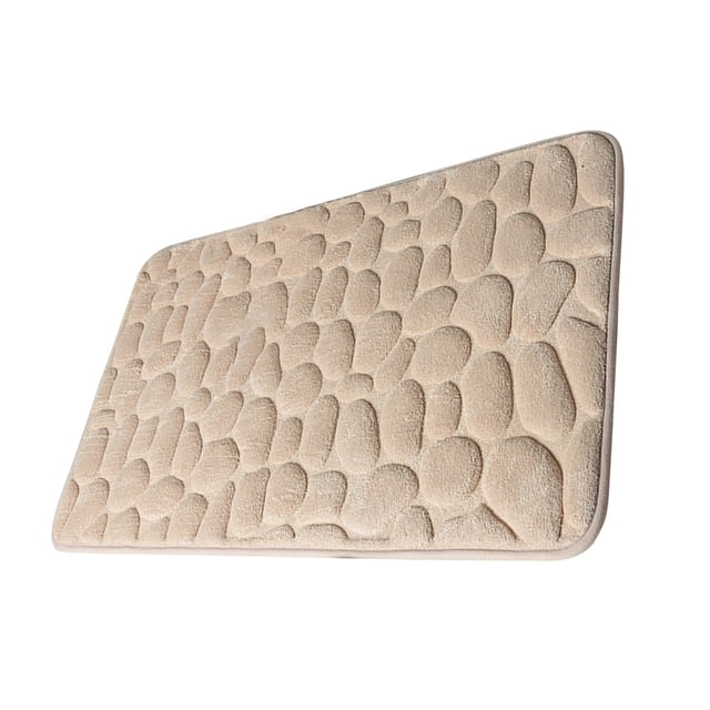 Inteprter Alfombrilla de baño de secado rápido, Color sólido, antideslizante, absorbente, para baño, baño, cocina, alfombrilla de baño, Juegos de accesorios de baño Caqui 60x90cm