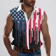 thumbnail image 2 of VBTAPA Mens Sleeveless 4th of July Shirts American Flag Stars and Stripes Button Down Shirt Casual Patriotic Tank Top with Pocket Sales of the Day Multicolor XXXL, 2 of 6