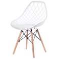 thumbnail image 1 of Fabulaxe Mid-Century Modern Plastic DSW Shell Dining Chair, White (Set of 1), 1 of 1