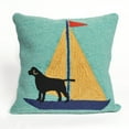 thumbnail image 2 of Liora Manne Frontporch Sailing Dog Indoor Outdoor Decorative Pillow Yellow, 2 of 6