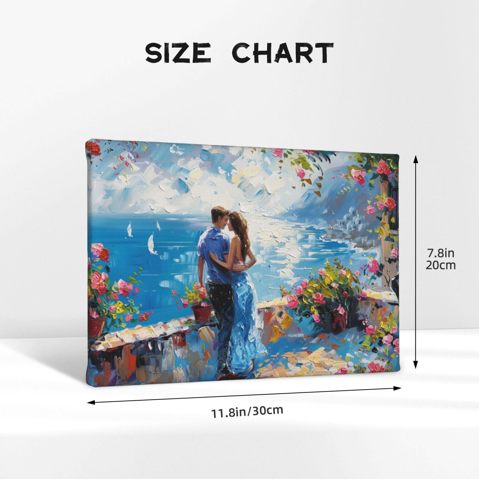 8x12 inch Oil Paintings On Canvas Couples & Seas,Home Room Decor Bathroom Accessory,Modern Style Couples & Seas Decoration Painting,Living Room,Bathroom,Kitchen,Office Wall Art Prints Decor