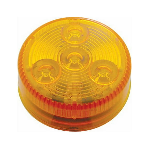 Amber 4 LED 2.5" Truck Trailer Marker Clearance Light Kit / Grommet / Wire Plug