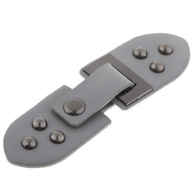 Juego de 3 hebillas de cuero Strade Fareast Limited con cierre a presión y botones de gancho y ojo color gris 5 piezas