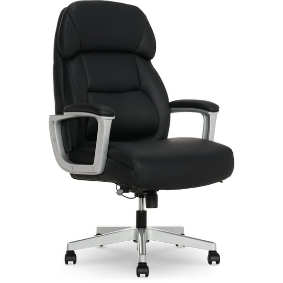 Shaquille O'Neal Rion Ergonomic Heavy-Duty Office Chair, PureSoft Upholstery, High-Back Desk Chair with 400 lb Capacity, Black