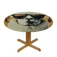 thumbnail image 3 of BCIIG Llama Sunglasses Drama Round Table Cover Stain Resistant Washable Indoor Outdoor Tablecloth Kitchen Dining Wedding Parties  Great Home Kitchen Parties Holiday Dinner Tablecloths, 3 of 8