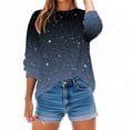 thumbnail image 3 of Bpmpbo Sweatshirt for Women Long Sleeves Gradient Color Tunic Tops Crewneck Hoodless Tunic Tops Casual Loose Fit Sweatshirt, 3 of 7
