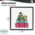 thumbnail image 4 of Stupell Industries Bohemian Glam Travel Suitcases Black Floating Frame Canvas Art, 25 x 25, by Amanda Greenwood, 4 of 8