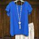 thumbnail image 1 of Camisetas para mujer,Blusa corta con mangas de encaje para mujer, cuello redondo, manga corta, camisa informal de poliéster, corte holgado para uso diario, sopatenor, 1 of 4