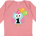 thumbnail image 4 of Inktastic 1st Birthday Party Girls Owl Girls Long Sleeve Baby Bodysuit, 4 of 5