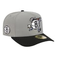 thumbnail image 3 of Men's New Era  Gray Brooklyn Nets Injection Cartoon Logo A-Frame 59FIFTY Fitted Hat, 3 of 5