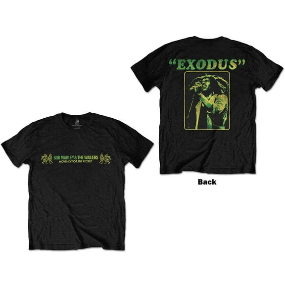 Bob Marley Unisex T-Shirt Exodus (Back Print) (Small)
