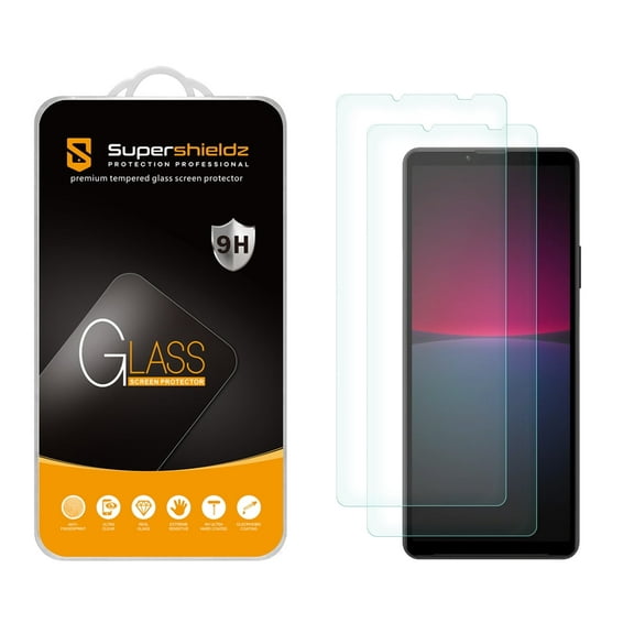 (2 Pack) Supershieldz Designed for Sony (Xperia 10 IV) Tempered Glass Screen Protector, Anti Scratch, Bubble Free