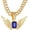 Angel wings-golden, variant on Ghost Pendant Cuban Chain Necklace for Men & Women, Silver Iced Out Miami Style Hip Hop Jewelry with Sparkling CZ, 20" Statement Necklace Gift