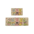 thumbnail image 1 of Vwrxbz Easter Kitchen Mat Set 2 Piece Bunny Egg Design Runner and Small Rug Holiday Entrance Hallway Floor Mat, 1 of 8