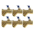 thumbnail image 1 of Válvula de bola de latón de 6 piezas Rosca con filtro de filtro para agua Industria de tratamiento de agua de gas DN25, suministros para automó Macarena Válvula de bola de filtro de latón, 1 of 8