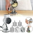 thumbnail image 2 of THLKIF 5-in-1 Stainless Steel Rotary Cheese Grater and Vegetable Slicer, with 5 Interchangeable Blades, Manual Kitchen Shredder for Cheese, Fruits, Vegetables, and Nuts, 2 of 7