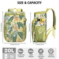 thumbnail image 3 of Palm Leaf Insulated Cooler Backpack, Leakproof Lunch Bag with Tropical Plant Pattern for Outdoor Adventures, 3 of 6