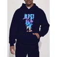 thumbnail image 2 of Sudadera con capucha con estampado de eslogan, sudaderas con capucha geniales para hombres, sudadera con capucha de diseño gráfico informal para hombres con bolsillo de canguro para el otoño de invier, 2 of 4