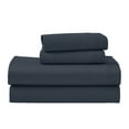 thumbnail image 2 of Superior 1000 Thread Count Egyptian Cotton Sheet Set, Deep Pocket Bed Sheets, Queen, Navy Blue, 2 of 13