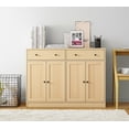 thumbnail image 3 of Buffet Storage Cabinet with Doors and Drawers, 49" W Coffee Bar Cabinet, Kitchen Buffet Sideboard for Living Room, Kitchen, Oak, 3 of 8