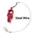 thumbnail image 5 of BE-TOOL 1/2/4PCS Fishing Weights Clip with Steel Wire Stainless Steel Trolling Fishing Snap Red, 5 of 8