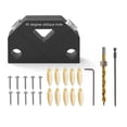 thumbnail image 1 of Tignapoo Precision Woodworking Hole Locator with 45° Angled Design, Aluminum Alloy Construction, and 8.0mm Drill Bit for Accurate Drilling and Positioning, 1 of 6