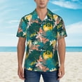 thumbnail image 4 of Fotbe Hawaiian Style Hawaiian Shirt for Men Unisex Summer Beach Casual Short Sleeve Cotton Linen Button Down Shirts-X-Large, 4 of 9