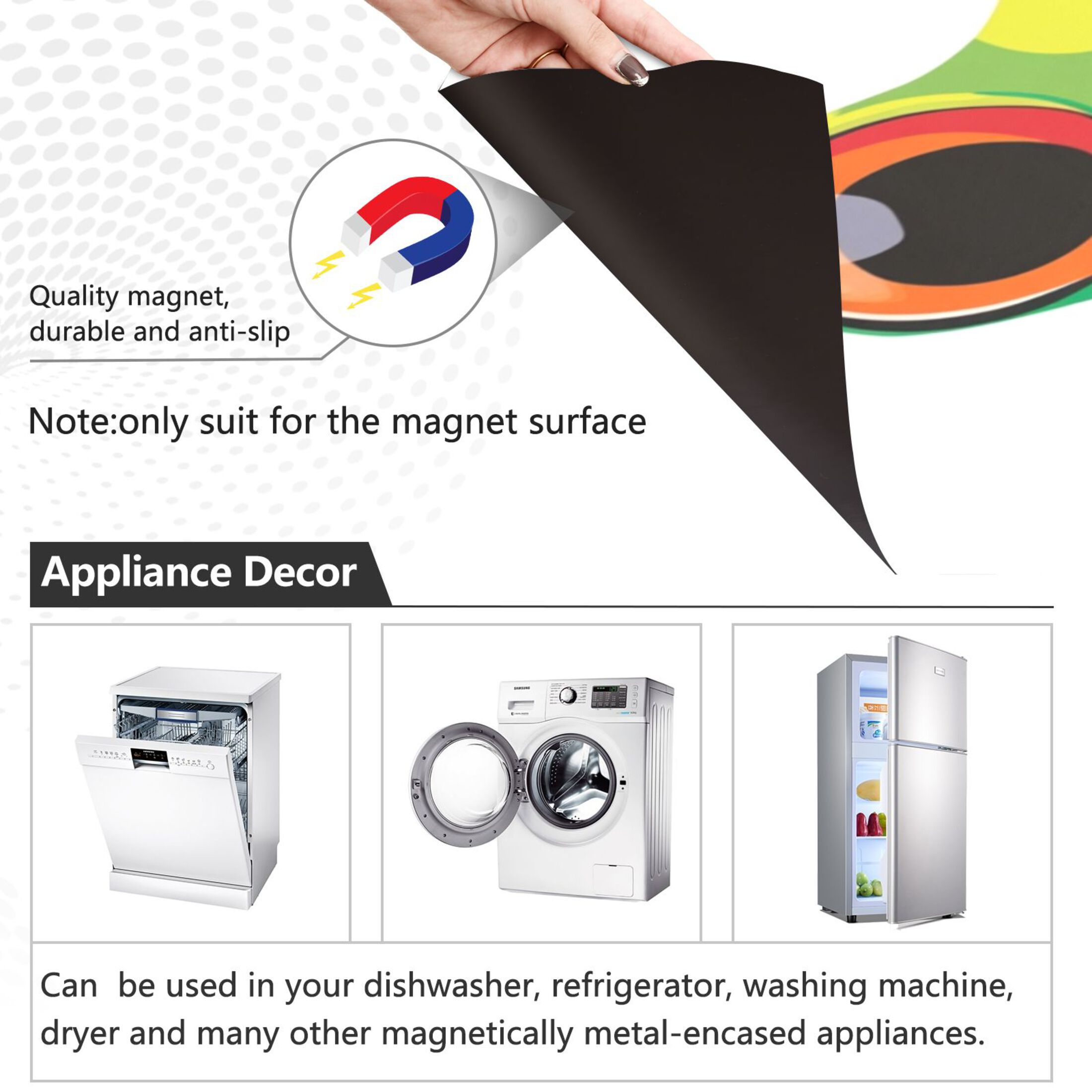 Dishwasher Magnetic Sticker 23x26 Inch Refrigerator Magnetic Sticker Washing Machine Magnetic Sticker Kitchen Panel Magnetic Sticker Home Decor Cartoon Cute Frog