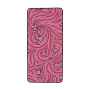 LNWH Bath Towel, Drawing Decorative Floral Pattern Absorbent Coral Fleece Bath Towel for Bathroom, Gym, Beach-27x55in