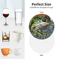 thumbnail image 6 of KLL fishing bass Drink Coasters Set of 4,PU Leather Absorbent Coasters Set Decorative Coffee Cup Coasters Housewarming Gift for Home Decor-Round Shape, 6 of 6